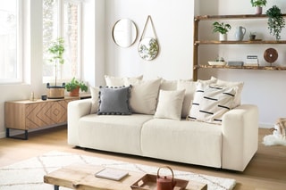Canapé convertible Envy - Crème - Couchage 152 x 190 cm