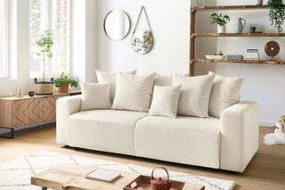 Canapé convertible Envy - Crème - Couchage 152 x 190 cm