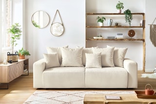 Canapé convertible Envy - Crème - Couchage 152 x 190 cm