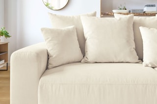 Canapé convertible Envy - Crème - Couchage 152 x 190 cm