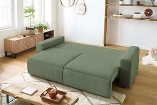 Canapé convertible Envy - Vert - Couchage 152 x 190 cm
