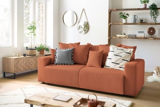 Canapé convertible Envy - Terracotta - Couchage 152 x 190 cm