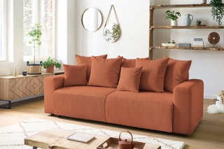 Canapé convertible Envy - Terracotta - Couchage 152 x 190 cm