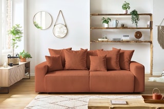 Canapé convertible Envy - Terracotta - Couchage 152 x 190 cm