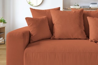 Canapé convertible Envy - Terracotta - Couchage 152 x 190 cm
