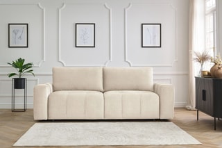 Canapé convertible Arsene - Beige - Couchage 190 x 155 cm