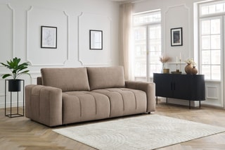 Canapé convertible Arsene - Taupe - Couchage 190 x 155 cm