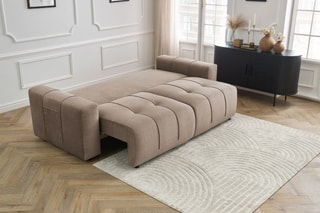 Canapé convertible Arsene - Taupe - Couchage 190 x 155 cm