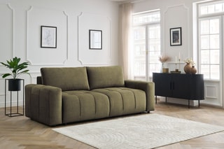 Canapé convertible Arsene - Vert - Couchage 190 x 155 cm