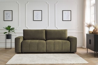 Canapé convertible Arsene - Vert - Couchage 190 x 155 cm