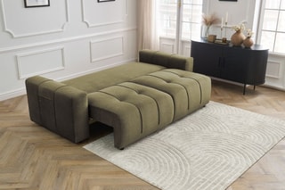 Canapé convertible Arsene - Vert - Couchage 190 x 155 cm