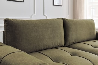 Canapé convertible Arsene - Vert - Couchage 190 x 155 cm