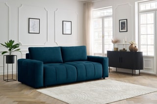 Canapé convertible Arsene - Bleu - Couchage 190 x 155 cm