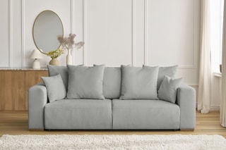 Canapé convertible Sidonie - Gris clair - Couchage 152 x 190 cm