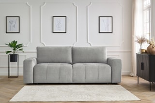 Canapé convertible Arsene - Gris clair - Couchage 190 x 155 cm