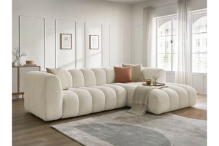 Canapé d'angle droit Talia - Beige