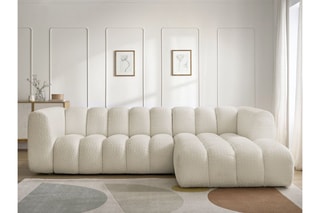 Canapé d'angle droit Talia - Beige
