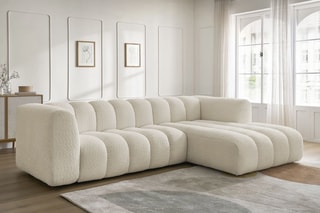Canapé d'angle droit Talia - Beige