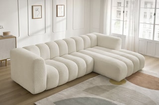 Canapé d'angle droit Talia - Beige