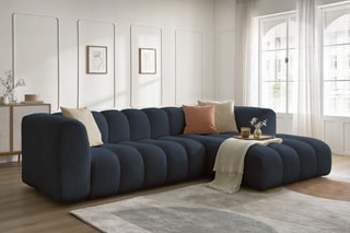 Canapé d'angle droit  Talia - Bleu foncé