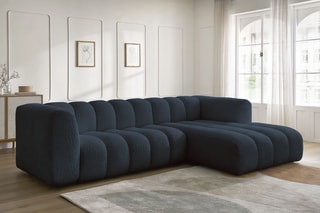 Canapé d'angle droit  Talia - Bleu foncé