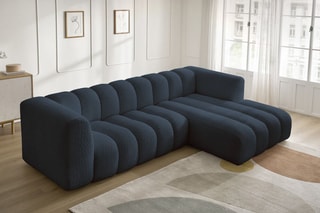 Canapé d'angle droit  Talia - Bleu foncé