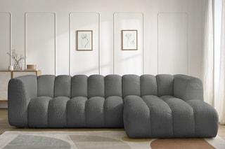 Canapé d'angle droit  Talia - Gris foncé