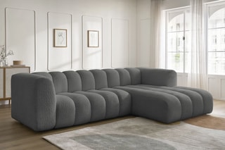Canapé d'angle droit  Talia - Gris foncé