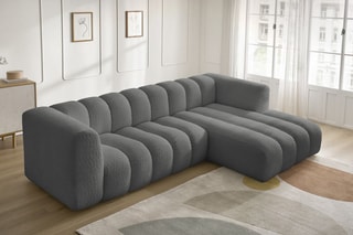 Canapé d'angle droit  Talia - Gris foncé