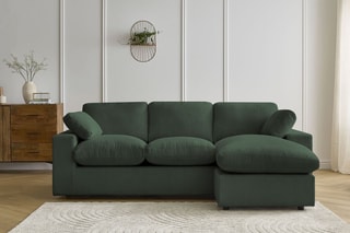 Canapé d’angle réversible Belair - Vert foncé