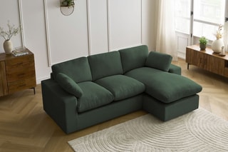 Canapé d’angle réversible Belair - Vert foncé