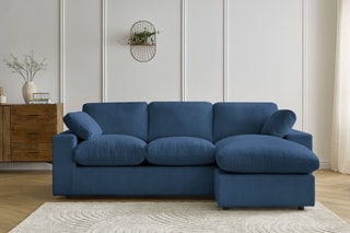 Canapé d’angle réversible Belair - Bleu foncé