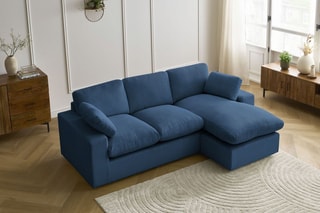 Canapé d’angle réversible Belair - Bleu foncé