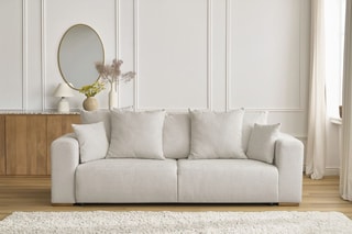 Canapé convertible Sidonie - Beige - Couchage 152 x 190 cm