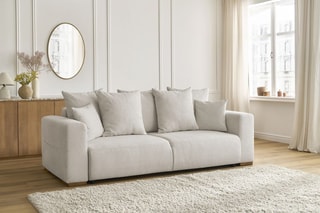 Canapé convertible Sidonie - Beige - Couchage 152 x 190 cm