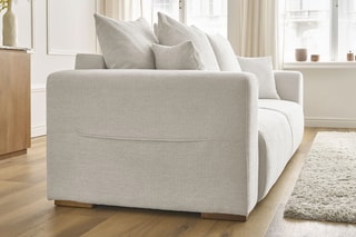Canapé convertible Sidonie - Beige - Couchage 152 x 190 cm