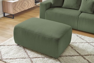 Canapé convertible et pouf Envy - Vert - Couchage 152 x 190 cm