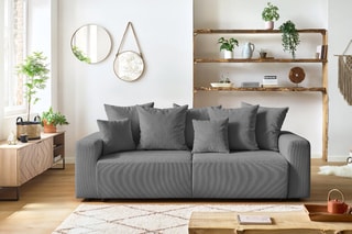 Canapé convertible Envy - Gris - Couchage 152 x 190 cm