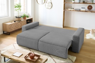 Canapé convertible Envy - Gris - Couchage 152 x 190 cm
