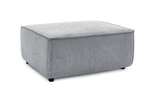 Pouf pour canapé modulable Nihad - Gris clair