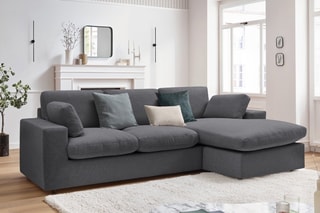 Canapé d’angle réversible Belair - Gris foncé