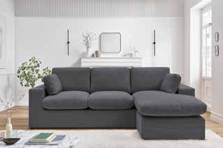Canapé d’angle réversible Belair - Gris foncé
