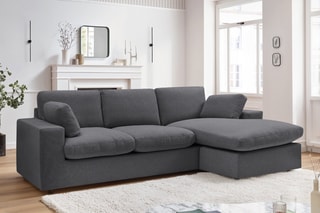 Canapé d’angle réversible Belair - Gris foncé
