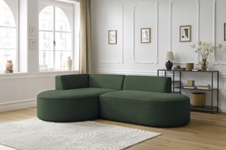 Canapé d'angle gauche modulable Rousseau - Vert