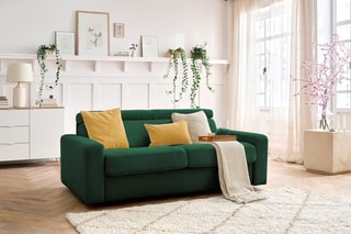 Canapé convertible Monaco - Vert - Couchage 190 x 140 cm