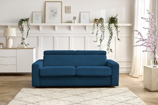 Canapé convertible Monaco - 
Bleu marine - Couchage 190 x 140 cm