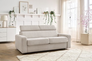 Canapé convertible Monaco - Beige - Couchage 190 x 140 cm