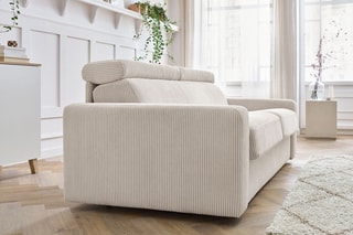 Canapé convertible Monaco - Beige - Couchage 190 x 140 cm