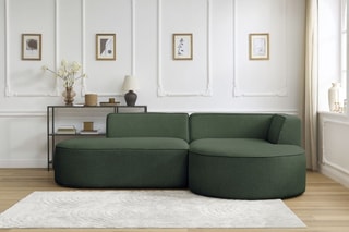 Canapé d'angle droit modulable Rousseau - Vert