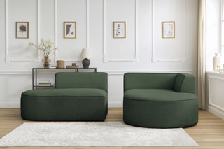 Canapé d'angle droit modulable Rousseau - Vert